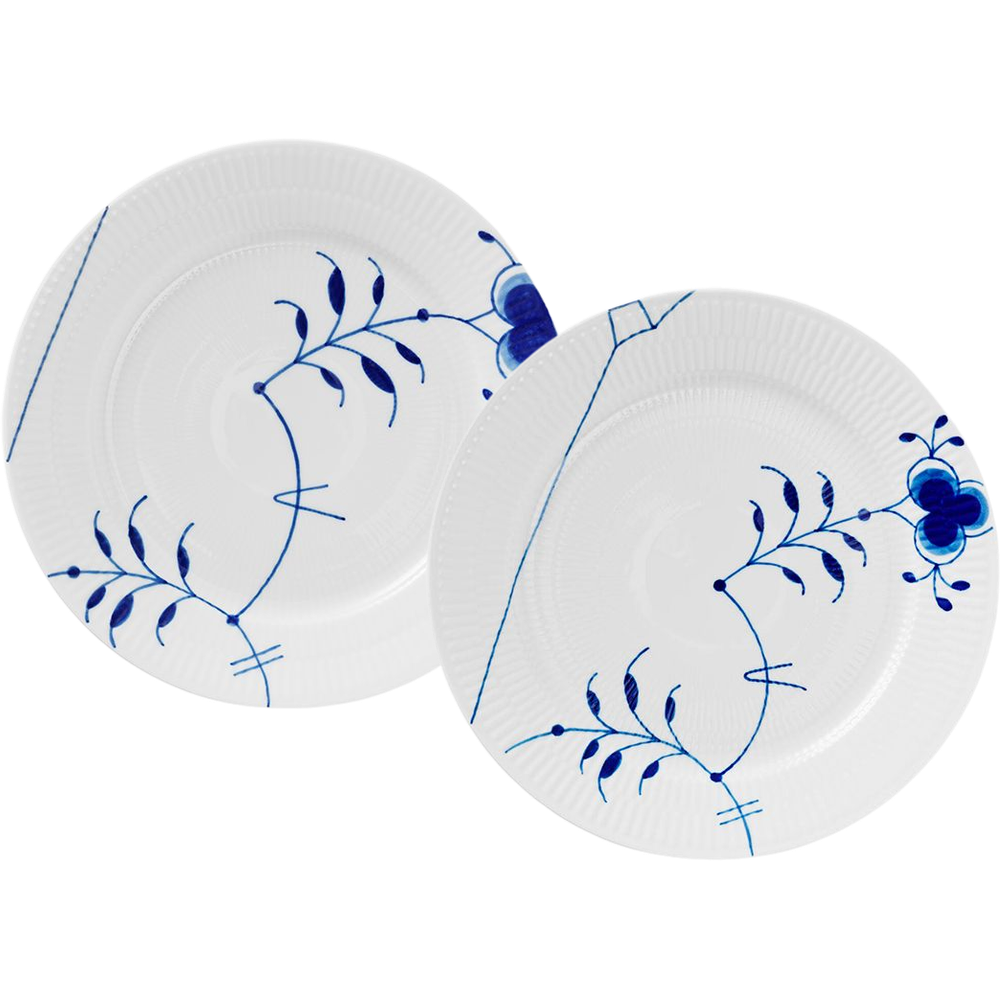 Tilbud på Royal Copenhagen Blå Mega Riflet tallerkener #9 fra Kop & Kande til 729,95 kr.