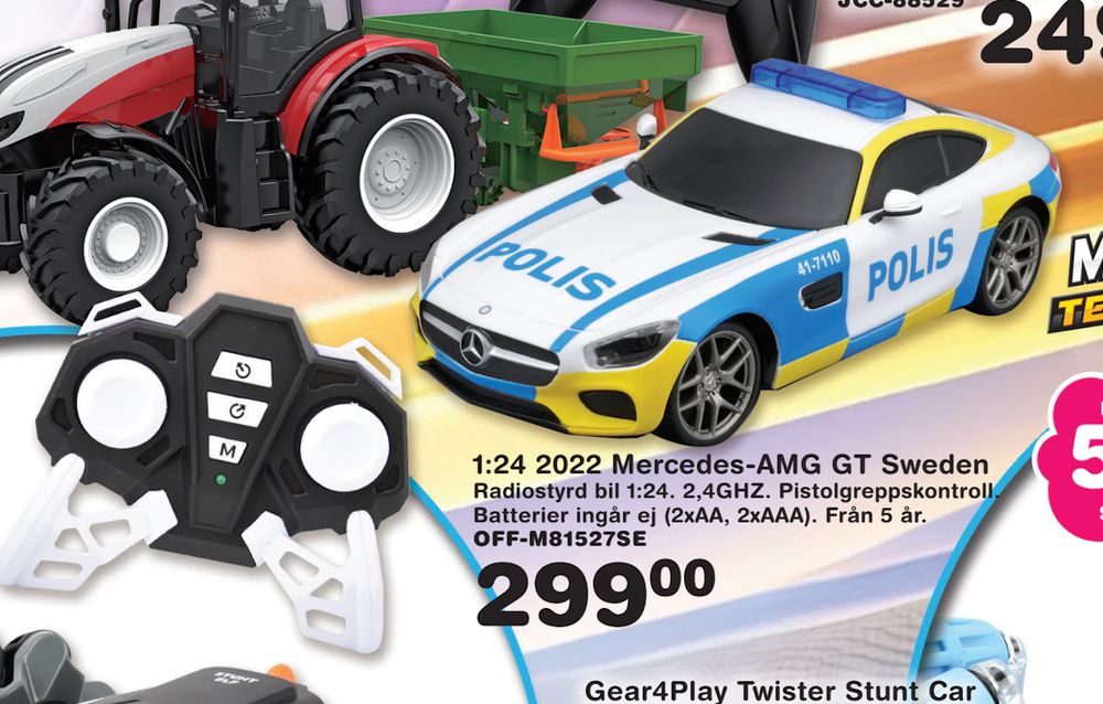 Erbjudanden på 1:24 2022 Mercedes-AMG GT Sweden från Lekextra för 299 kr