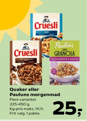 Quaker eller Pauluns morgenmad