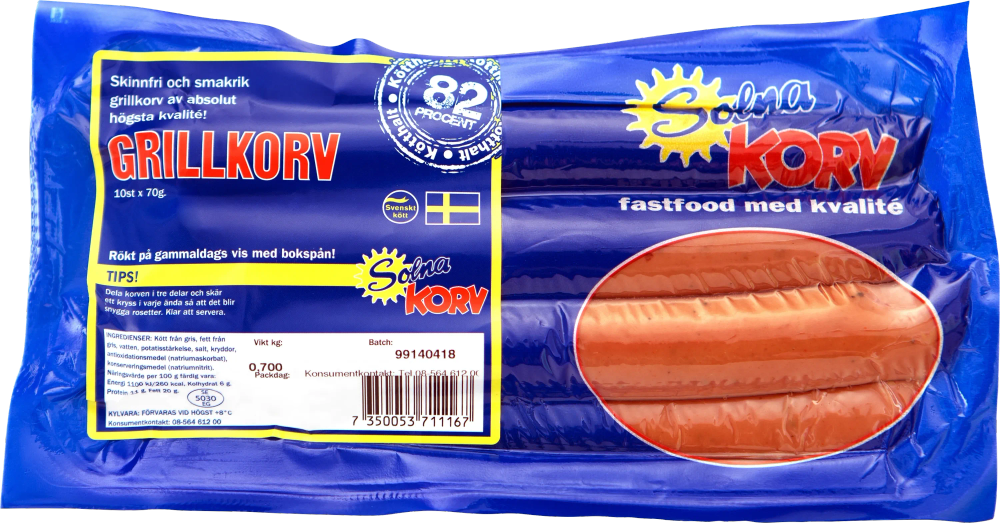 Erbjudanden på Grillkorv (Solna Korv. Sverige) från ICA Kvantum för 44,95 kr