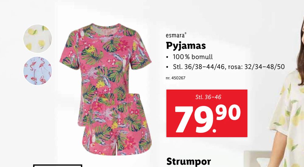 Erbjudanden på Pyjamas från Lidl för 79,90 kr