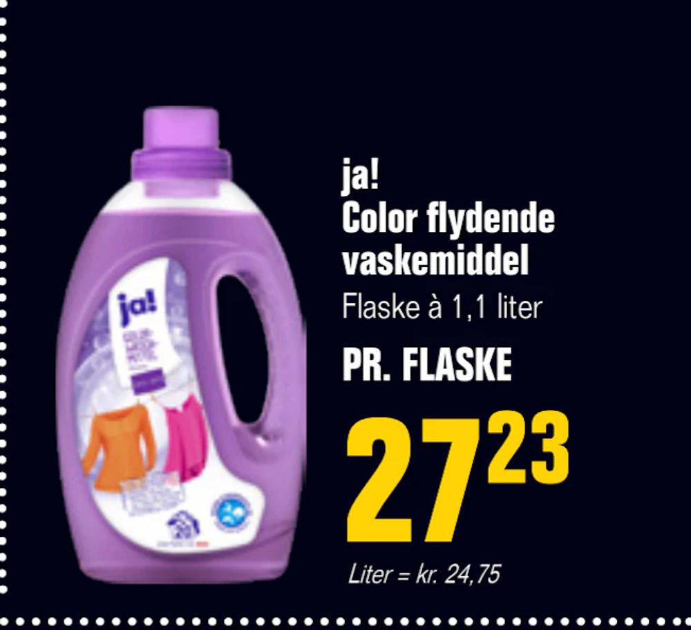 Tilbud på ja! Color flydende vaskemiddel fra Poetzsch Padborg til 27,23 kr.