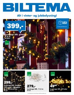 Alt til vinter og julebelysning hos Biltema