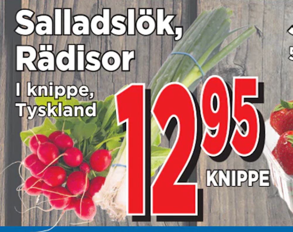 Erbjudanden på Salladslök, Rädisor från Supergrossen för 12,95 kr