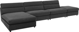 More Sofa M. Chaiselong Og Puf, Antracit 87 Cm 406 Cm