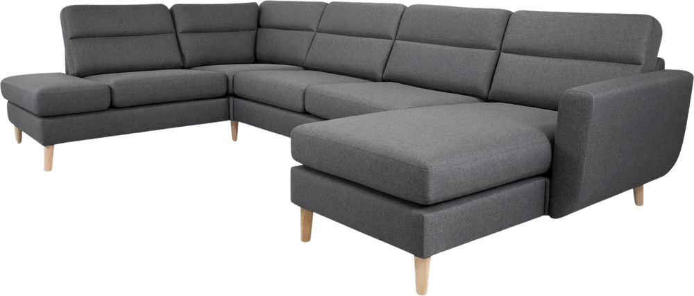 Tilbud på Arizona U-formet Hjørnesofa, Antracit (Venstrevendt) 86 Cm 208 Cm fra My Home Møbler til 11.049 kr.