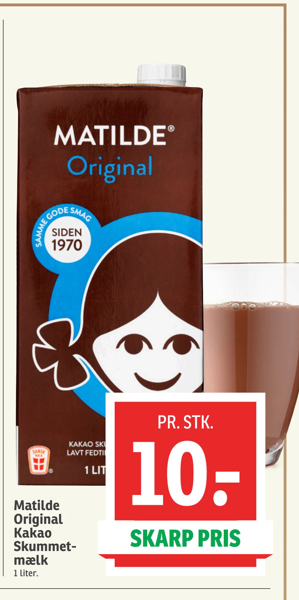 Tilbud på Matilde Original Kakao Skummetmælk fra SPAR til 10 kr.