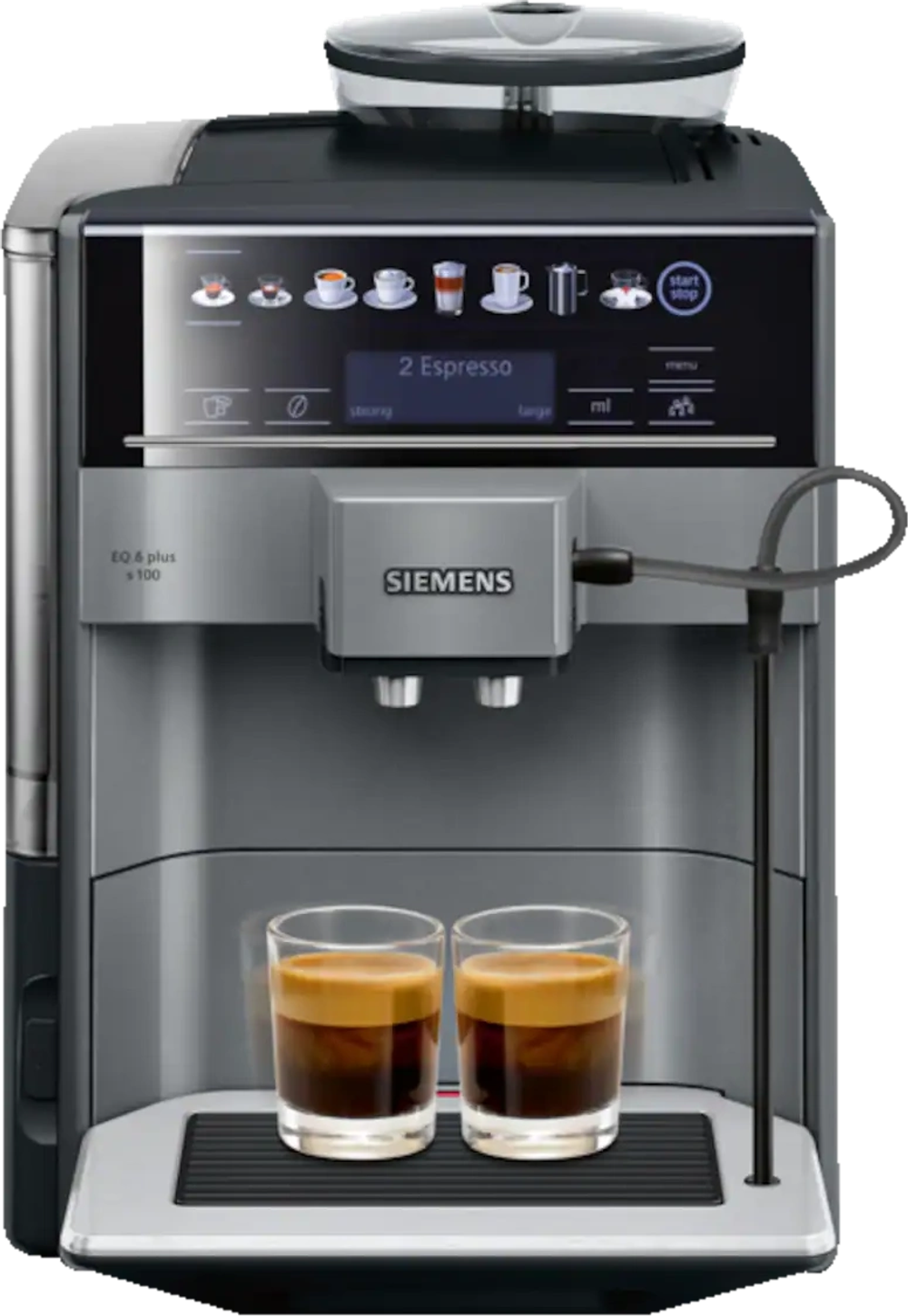 Tilbud på Siemens EQ.6 Plus S100 espressomaskine fra Elgiganten til 4.222 kr.