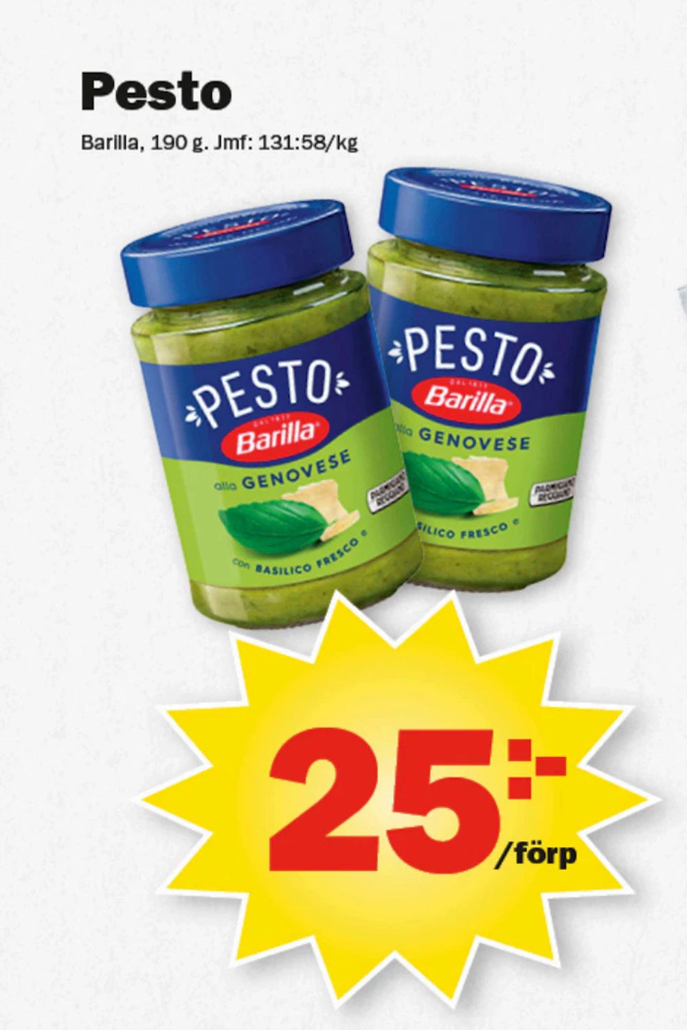 Erbjudanden på Pesto från Pekås för 25 kr