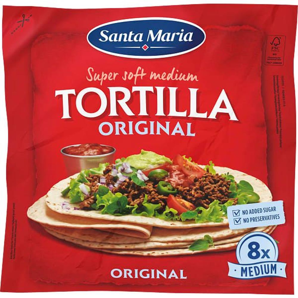 Erbjudanden på Tortilla Original Medium 8-p från ICA Supermarket för 12 kr
