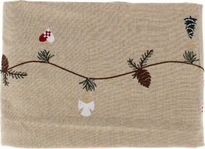 Juledug m. Broderi (140x320cm)