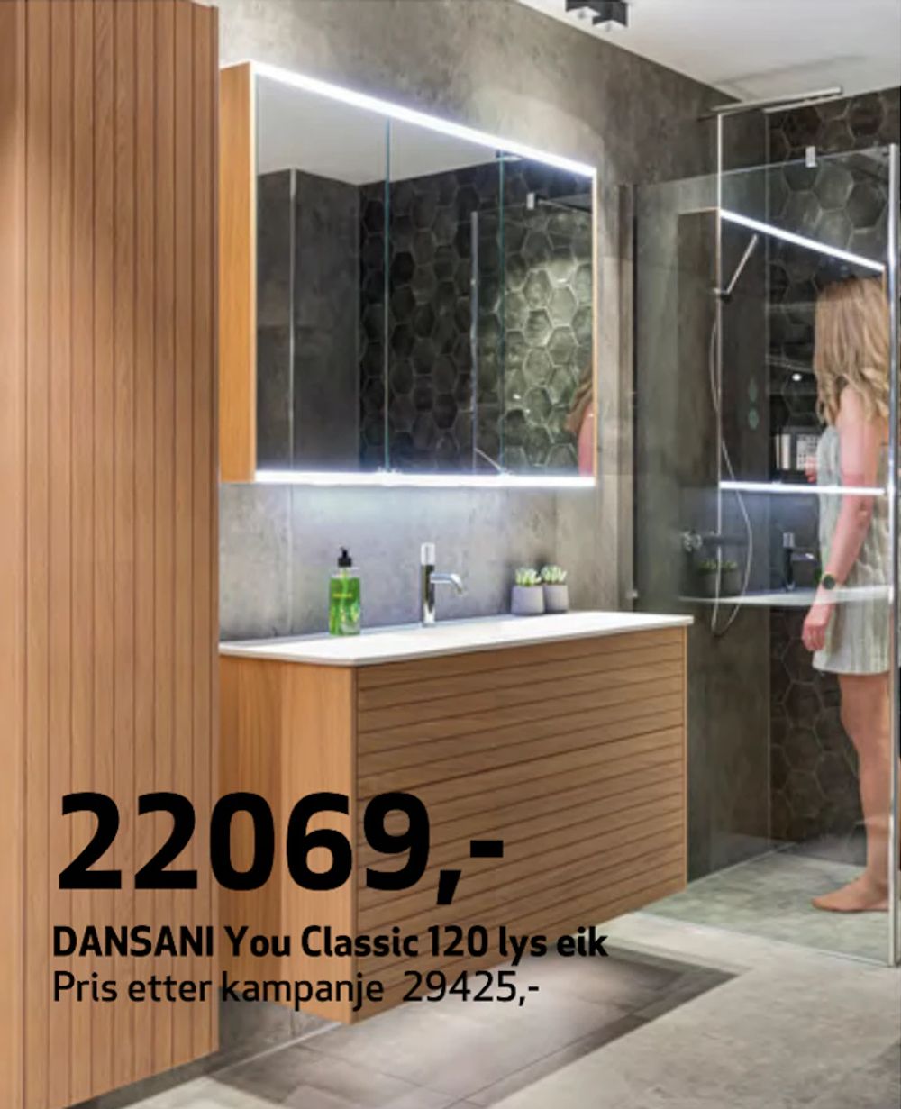Tilbud på DANSANI You Classic 120 lys eik fra Flisekompaniet til 22 069 kr