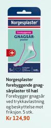 Norgesplaster forebyggende gnagsårplaster til hæl