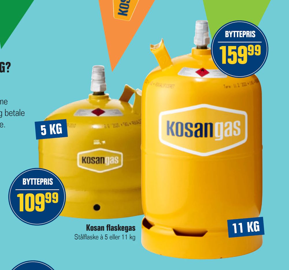 Tilbud på Kosan flaskegas  fra Otto Duborg til 109,99 kr.