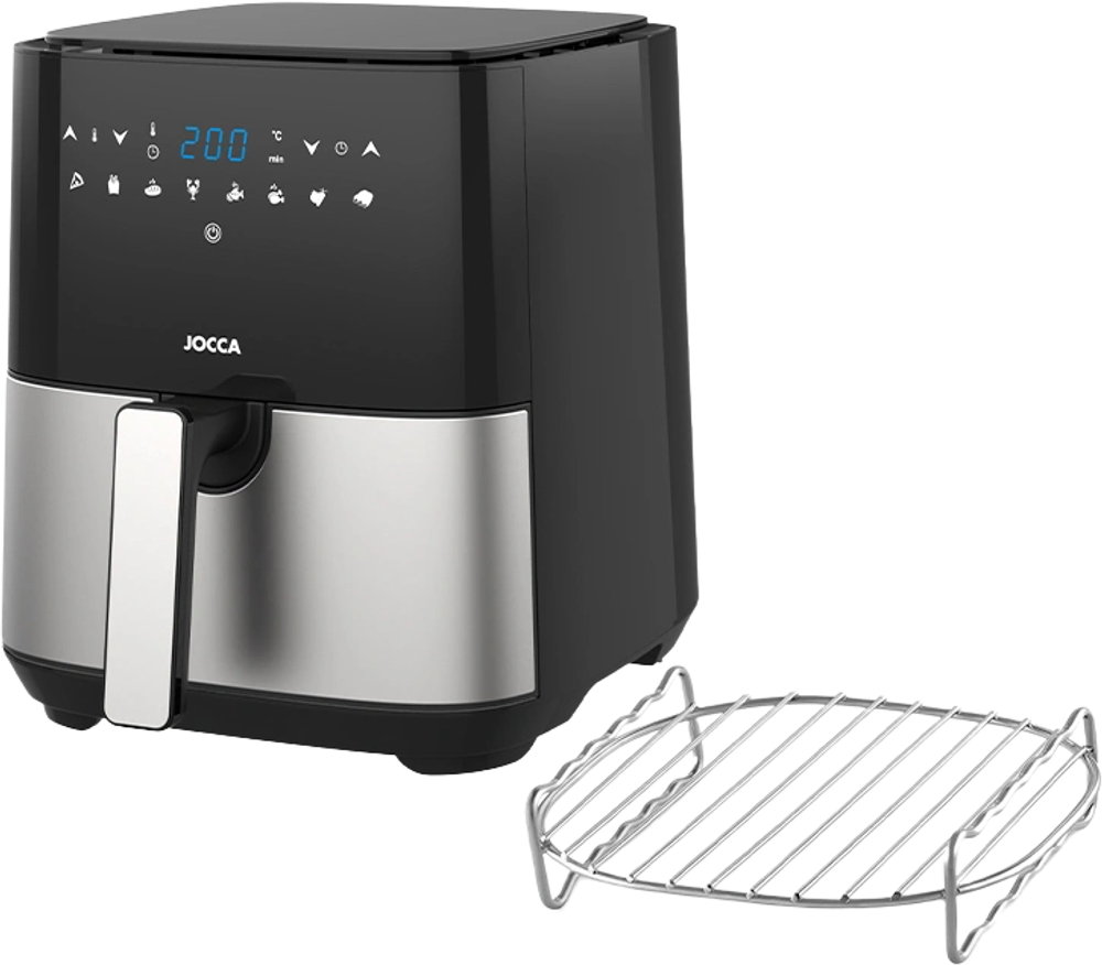 Tilbud på Jocca digital airfryer sort/stål 5 liter 1450 watt fra Kop & Kande til 599,95 kr.