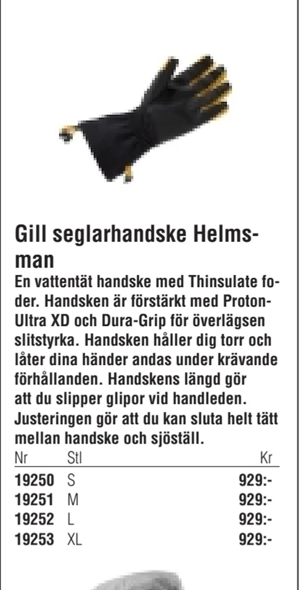 Erbjudanden på Gill seglarhandske Helmsman från Erlandsons Brygga för 929 kr