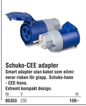 Schuko-CEE adapter