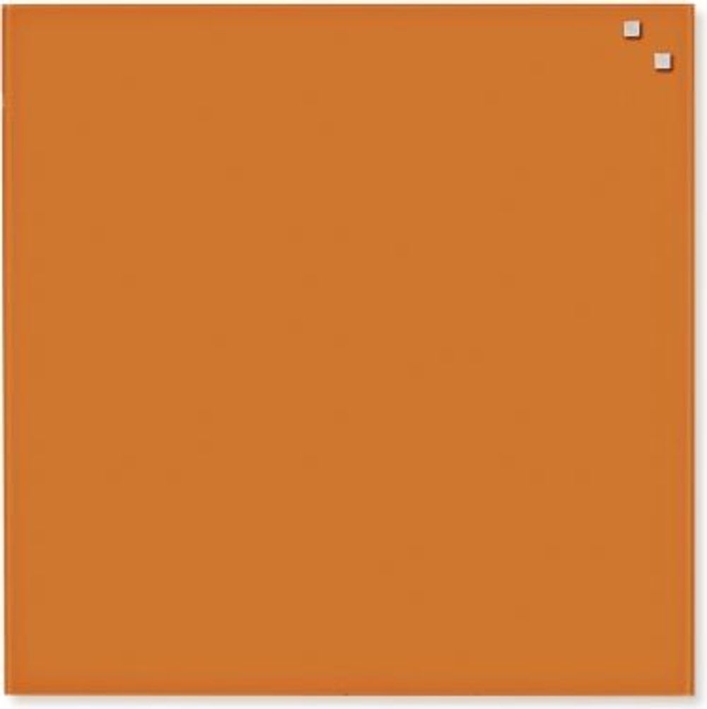 Tilbud på Magnetisk glastavle NAGA 45x45 cm orange fra ComputerSalg til 174,50 kr.