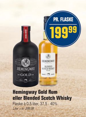Hemingway Gold Rum eller Blended Scotch Whisky