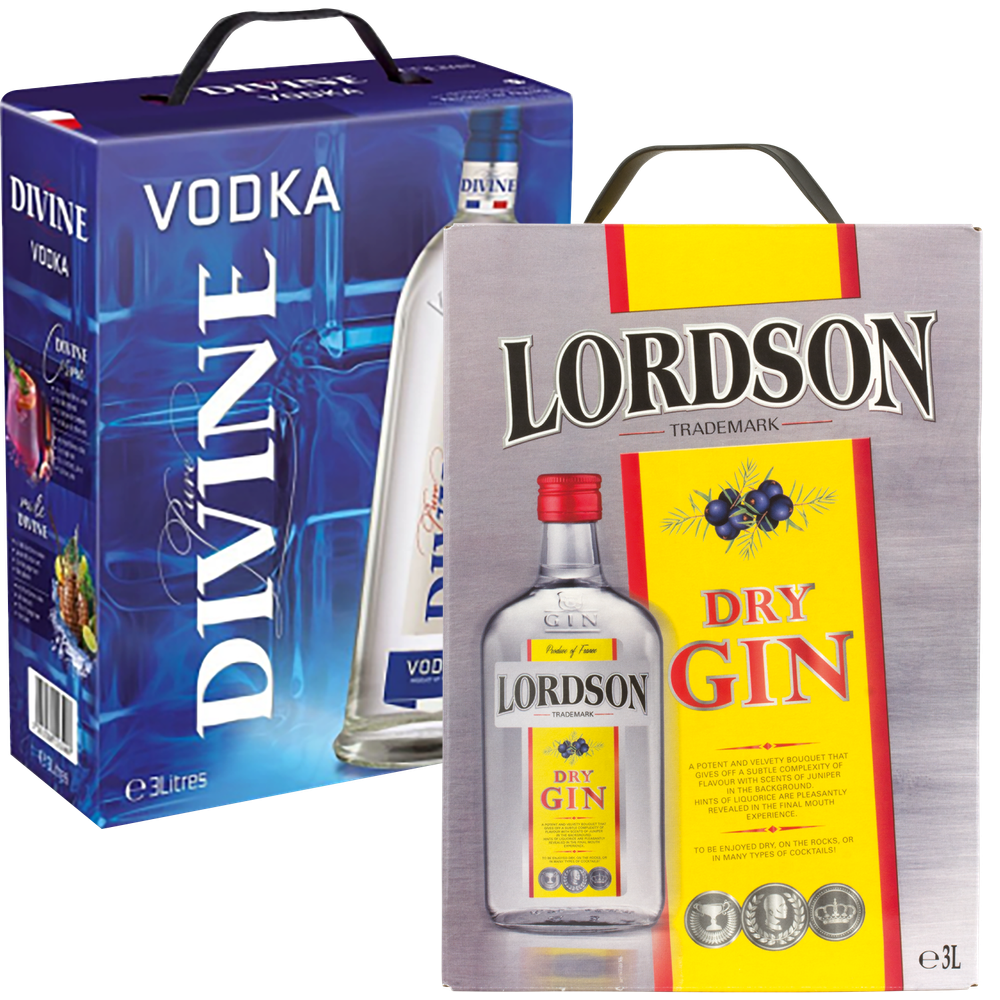 Erbjudanden på Divine Vodka el. Lordson Gin från Calle för 27,99 €