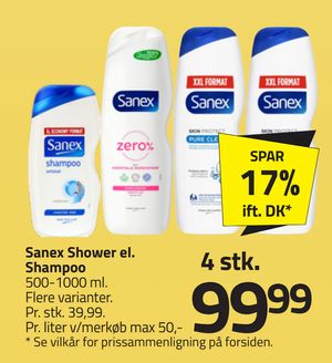 Sanex Shower el. Shampoo