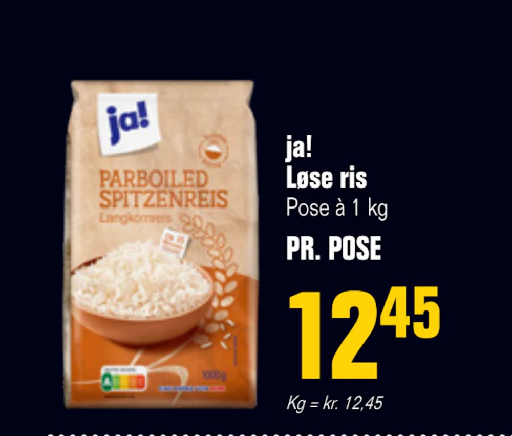 Tilbud på ja! Løse ris fra Poetzsch Padborg til 12,45 kr.