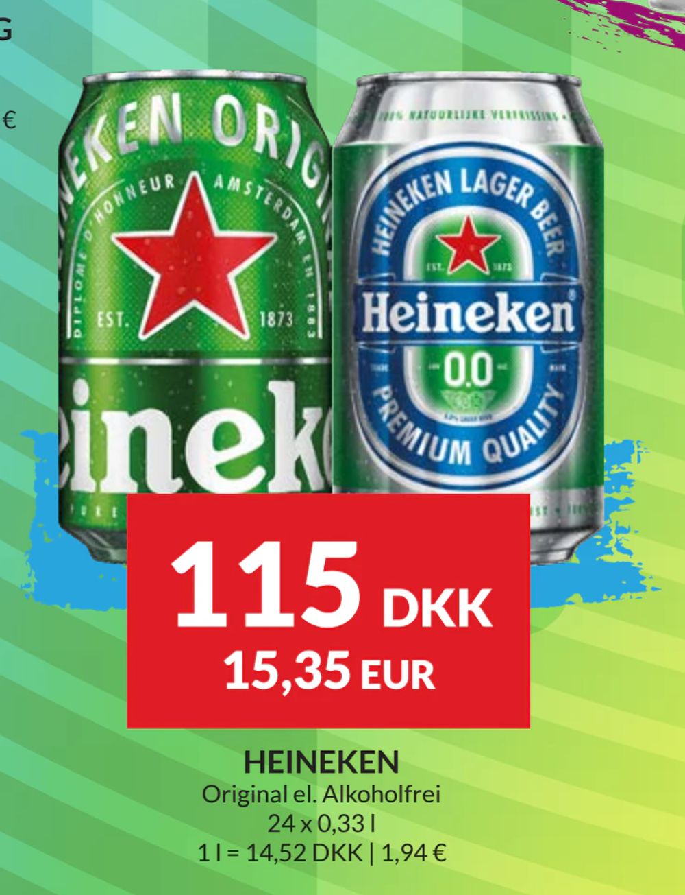 Tilbud på HEINEKEN fra Nielsen Scan-Shop til 115 kr.