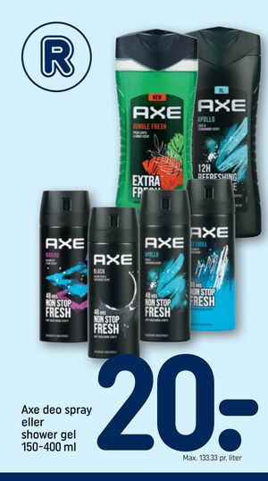 Axe deo spray eller shower gel 150-400 ml