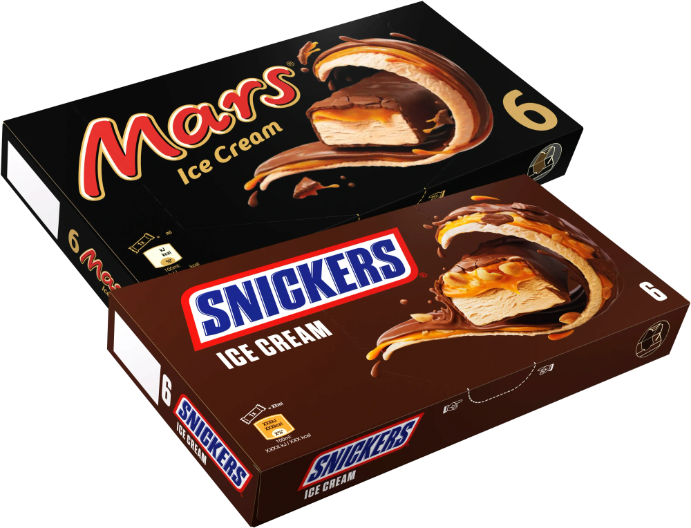 Erbjudanden på Glass flerpack (Mars, Snickers) från ICA Nära för 89 kr