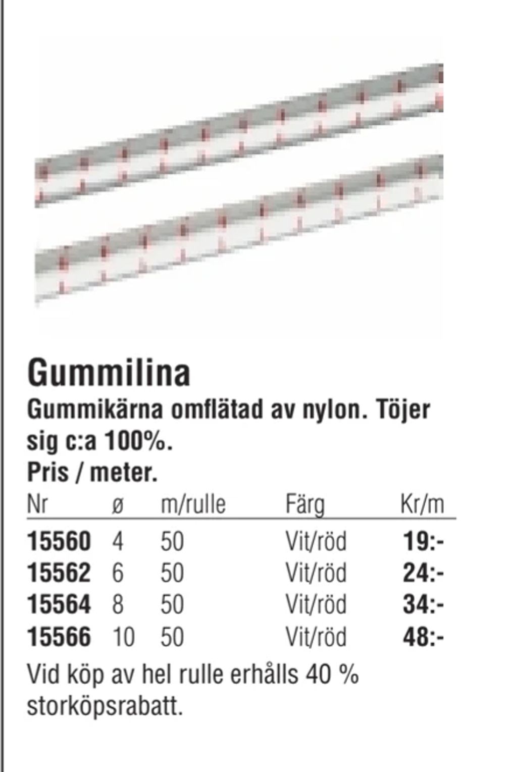 Erbjudanden på Gummilina från Erlandsons Brygga för 19 kr