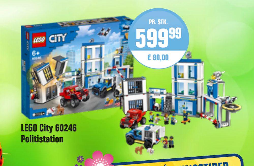 Tilbud på LEGO City 60246 Politistation fra Otto Duborg til 599,99 kr.