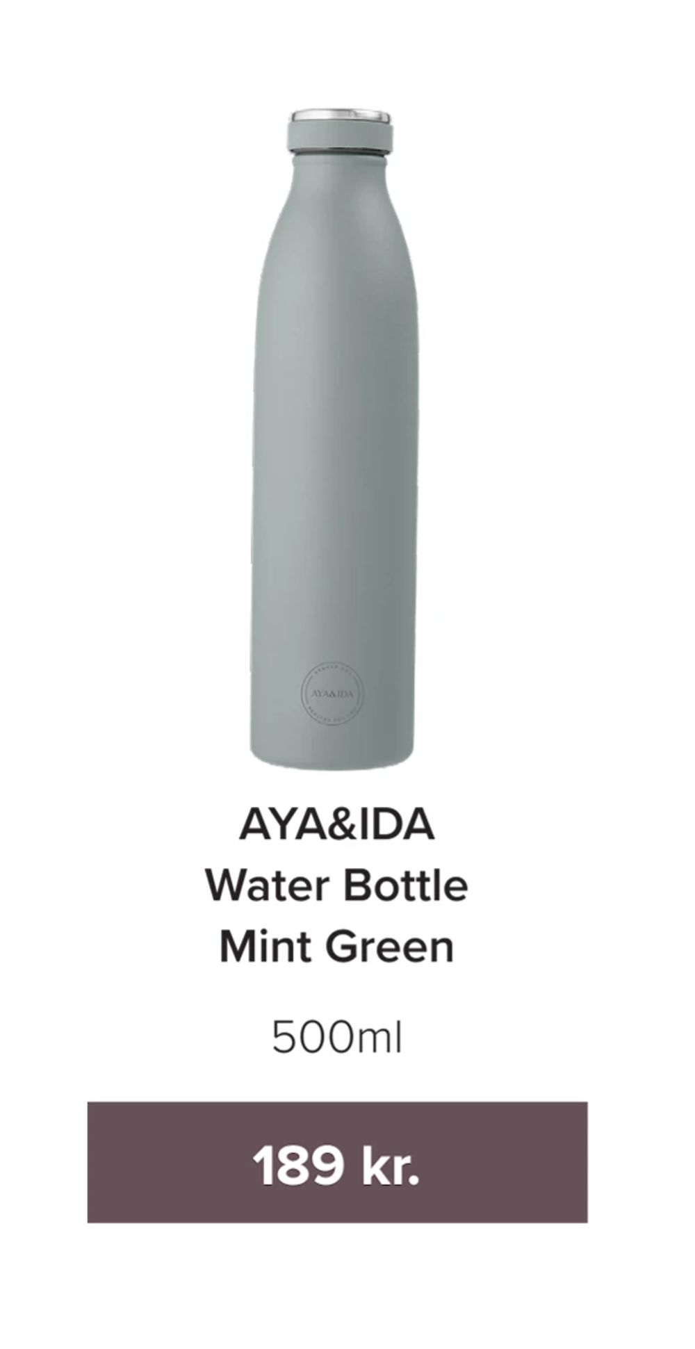 Tilbud på AYA&IDA Water Bottle Mint Green fra Helsemin til 189 kr.