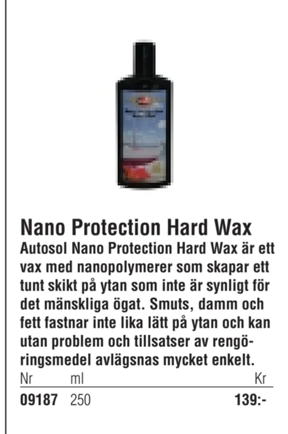 Erbjudanden på Nano Protection Hard Wax från Erlandsons Brygga för 139 kr