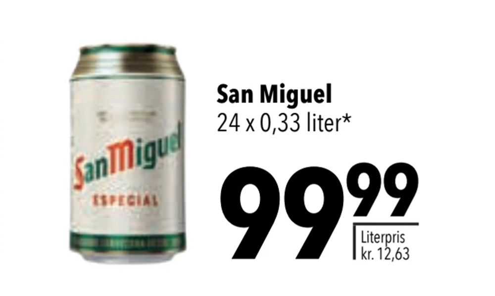 Tilbud på San Miguel fra CITTI til 99,99 kr.