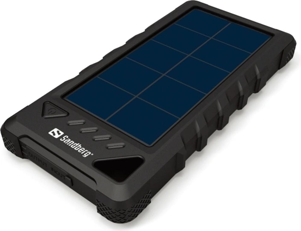 Tilbud på Sandberg Active Solar Powerbank 16000 - Solar power bank Li-Ion 16000 mAh - 3.4 A - 2 output-stikforbindelser (USB) - på kabel: USB-C (Output) fra ComputerSalg til 391 kr.