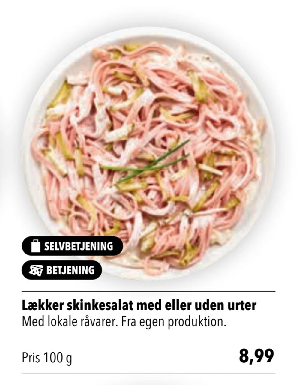 Tilbud på Lækker skinkesalat med eller uden urter fra CITTI til 8,99 kr.