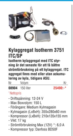 Kylaggregat Isotherm 3751 ITC/SP
