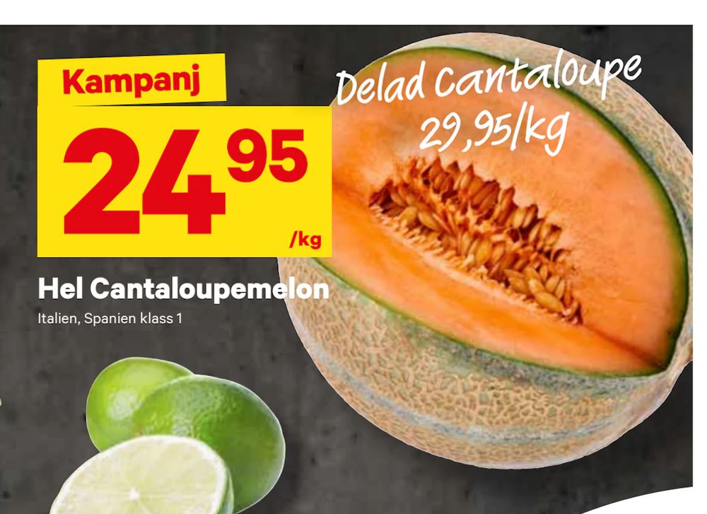Erbjudanden på Hel Cantaloupemelon från City Gross för 24,95 kr
