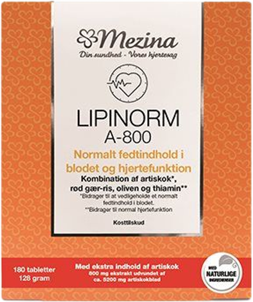 Tilbud på Lipinorm A-800 (Mezina) fra Helsam til 279,95 kr.