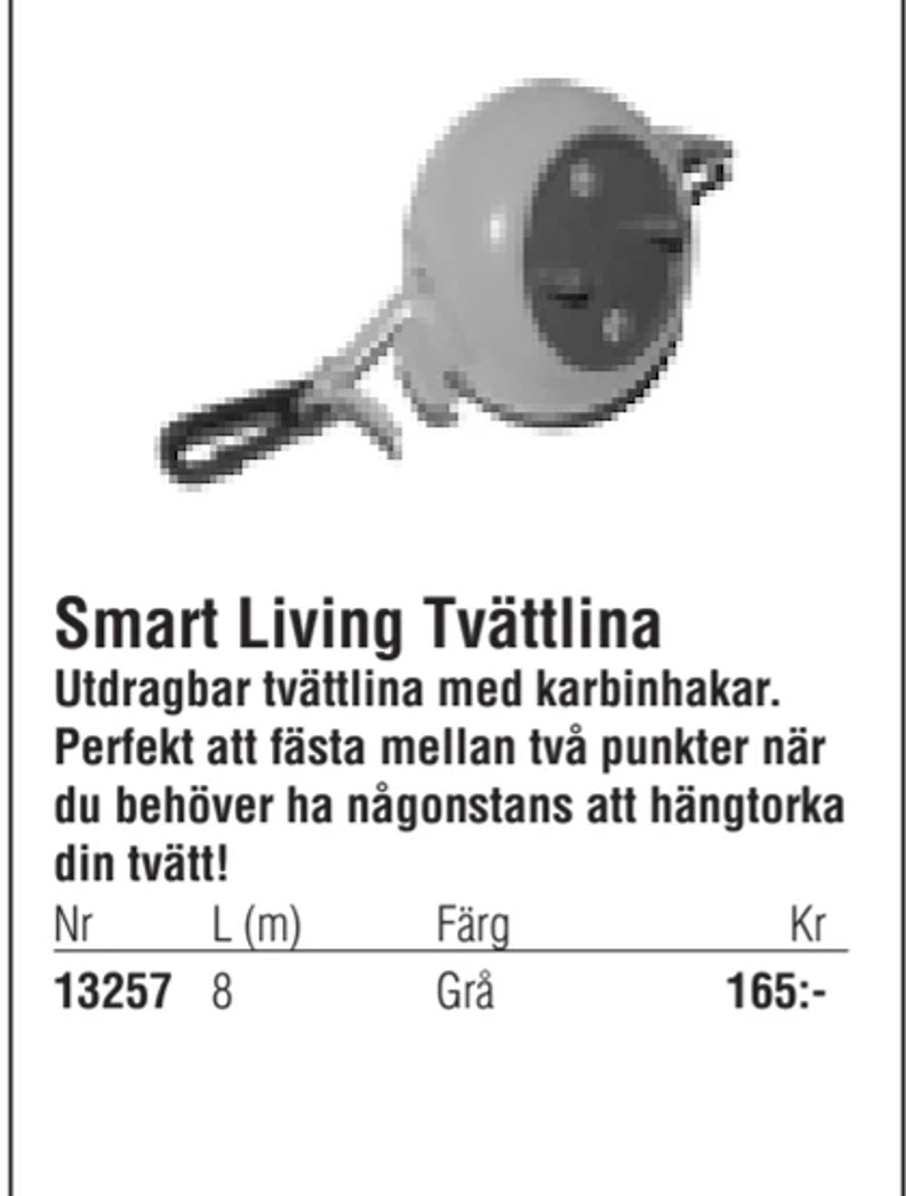 Erbjudanden på Smart Living Tvättlina från Erlandsons Brygga för 165 kr