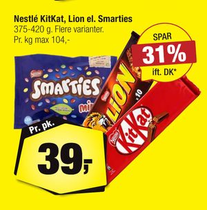 Nestlé KitKat, Lion el. Smarties