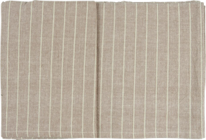 Dug i Malva m. Beige Nålestriber (150x250 cm) (Ib Laursen)