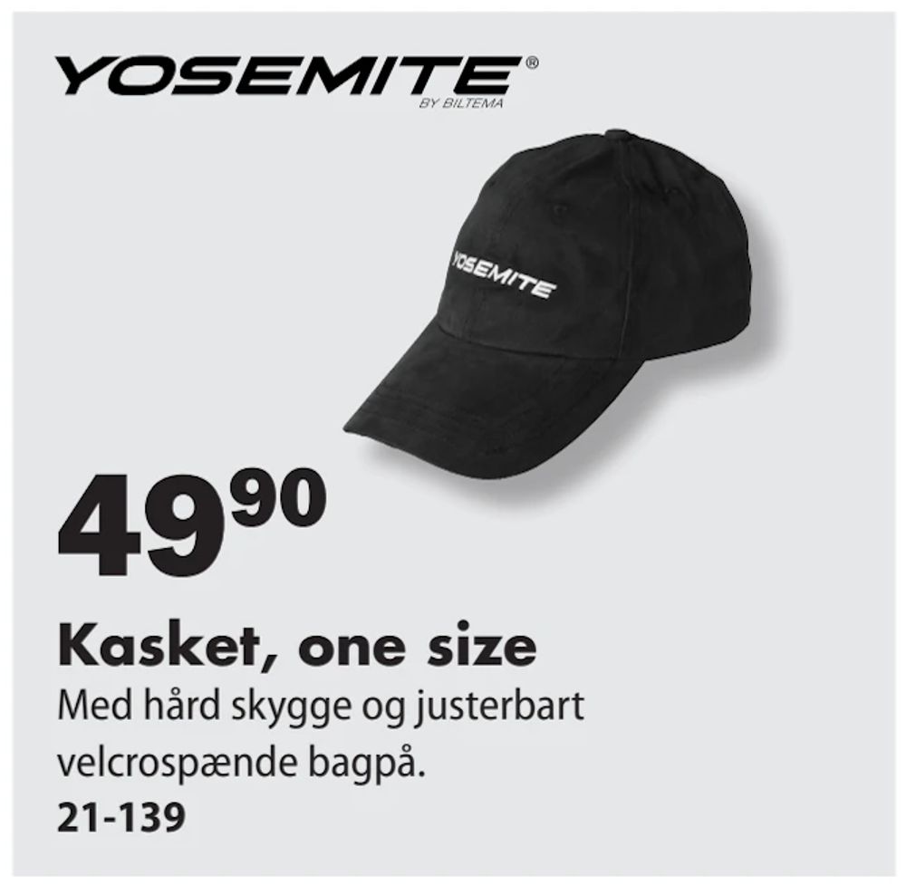Tilbud på Kasket, one size fra Biltema til 49,90 kr.