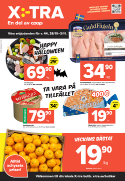 Coop X:-TRA Våra priser för v. 44, 28/10–3/11.