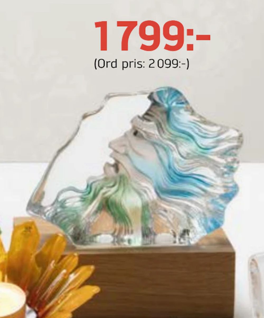 Erbjudanden på Masq Poseidon Kristallblock 17,5x11,5 cm från Önska för 1 799 kr