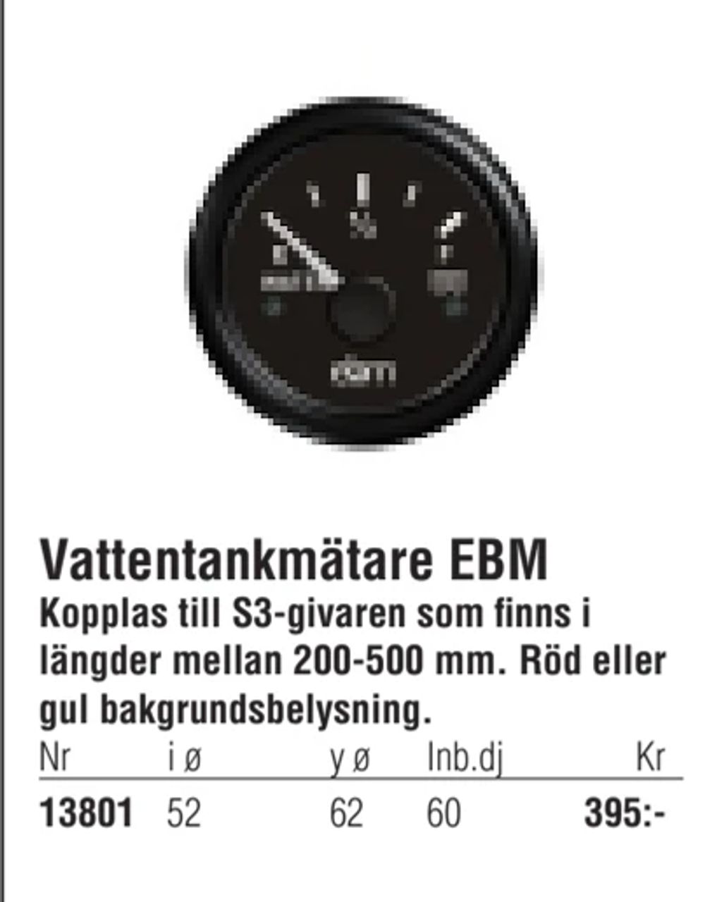 Erbjudanden på Vattentankmätare EBM från Erlandsons Brygga för 395 kr