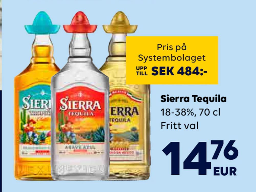 Erbjudanden på Sierra Tequila från Bordershop för 14,76 €