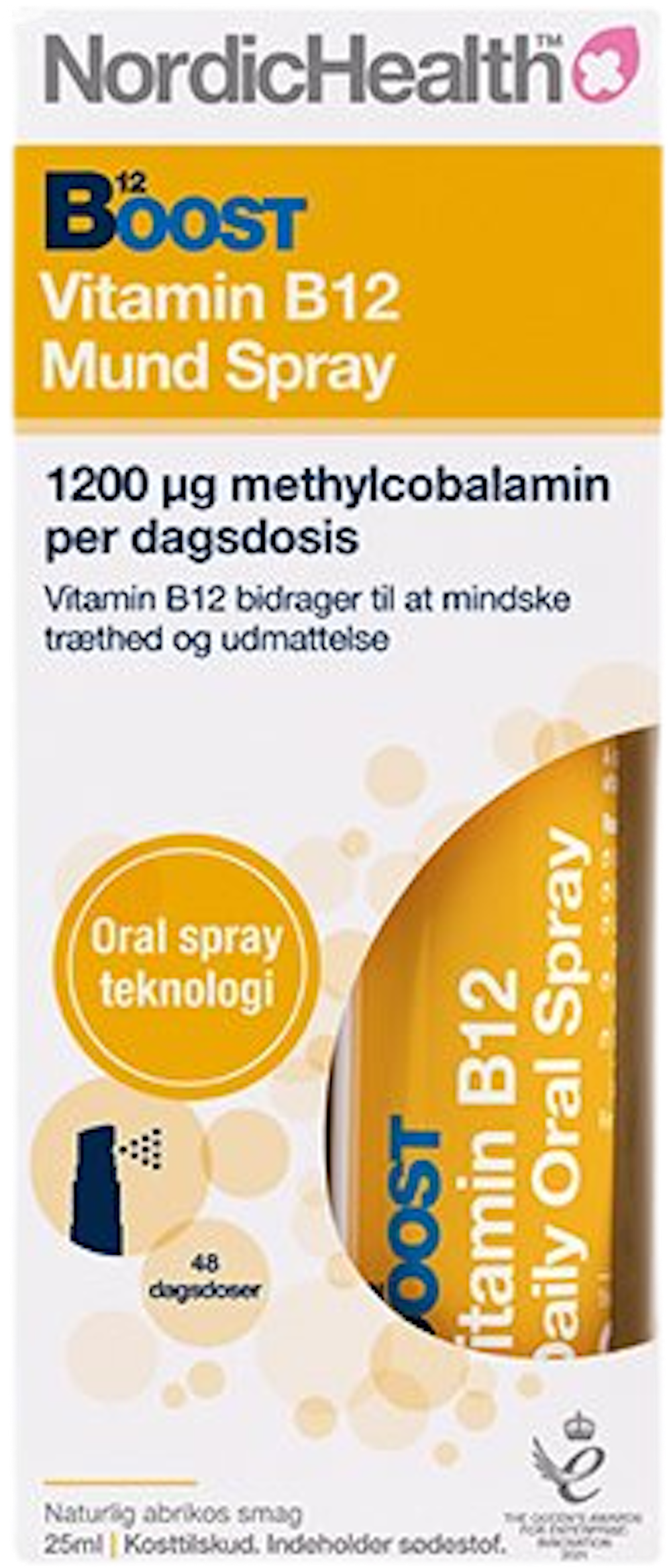 Tilbud på Boost Vitamin B12 Mund Spray (NordicHealth) fra Helsam til 159,95 kr.