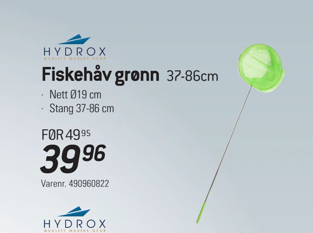 Tilbud på Fiskehåv grønn fra thansen til 39,96 kr