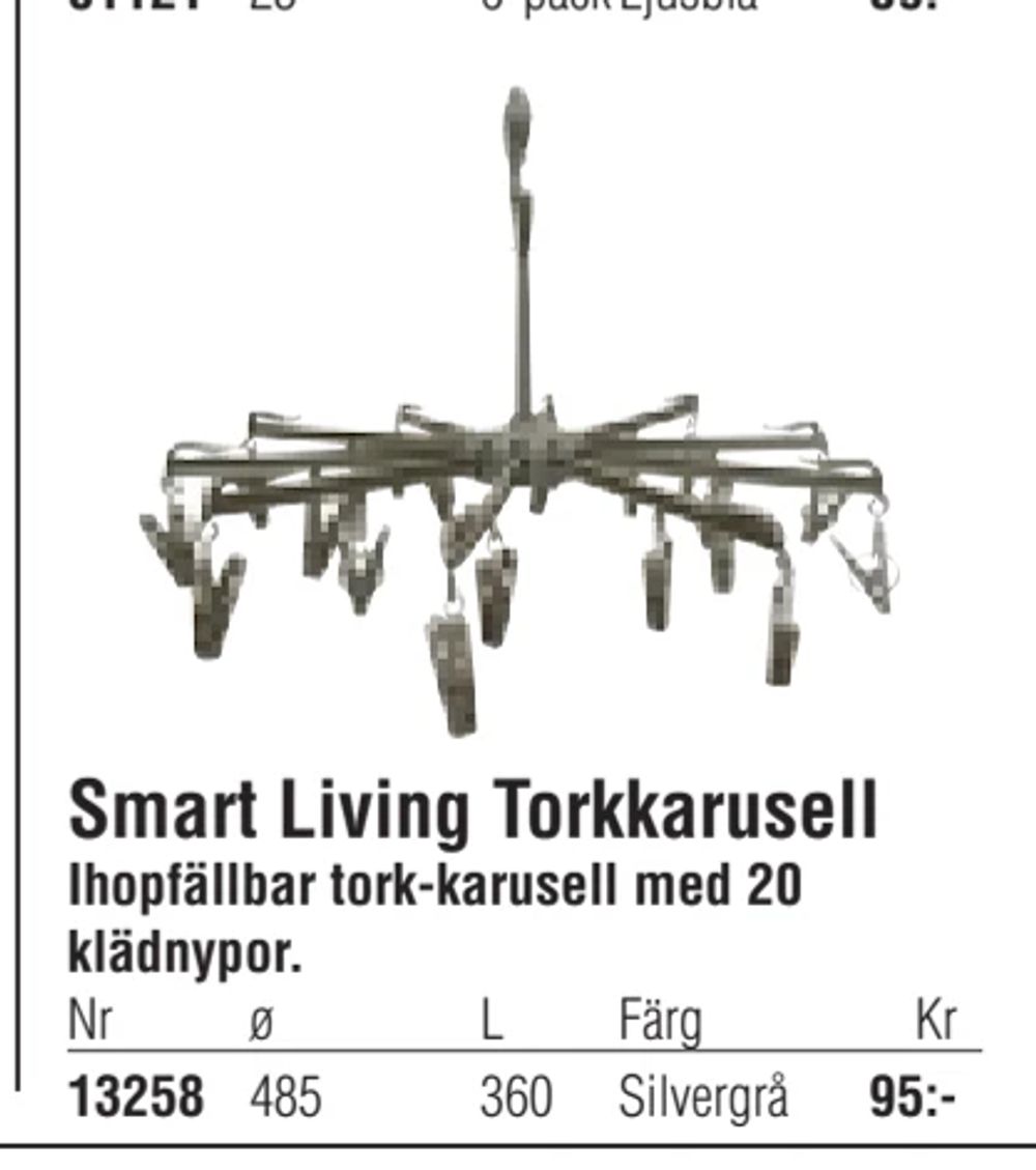 Erbjudanden på Smart Living Torkkarusell från Erlandsons Brygga för 95 kr